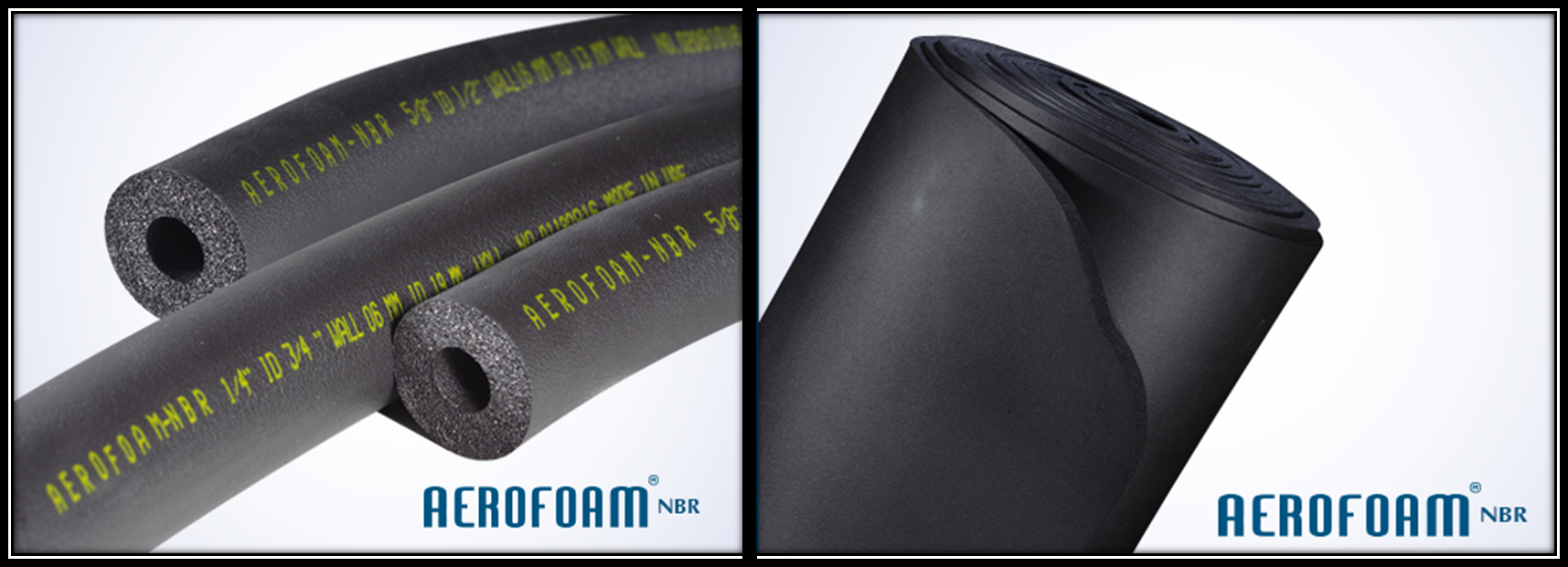 Aerofoam NBR Flexible closed cell elastomeric foam insulation